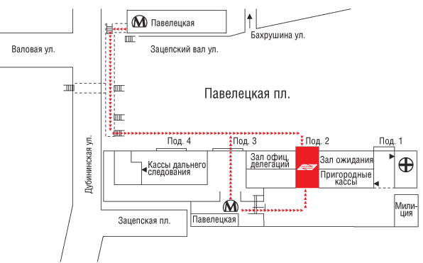 Схема Павелецкого вокзала проход к Аэроэкспрессу